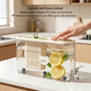 Cold Water Pitcher with Tap & Fruit Infuser