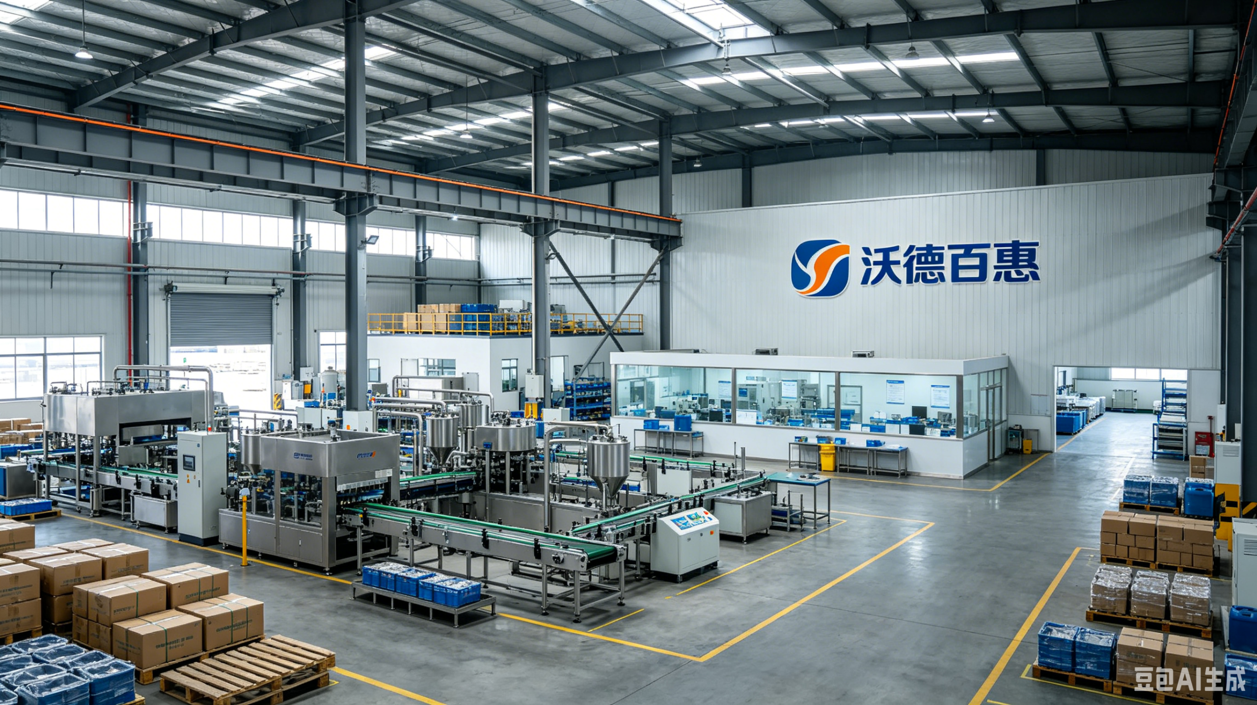 高端沃德百惠工厂图生成（含LOGO）